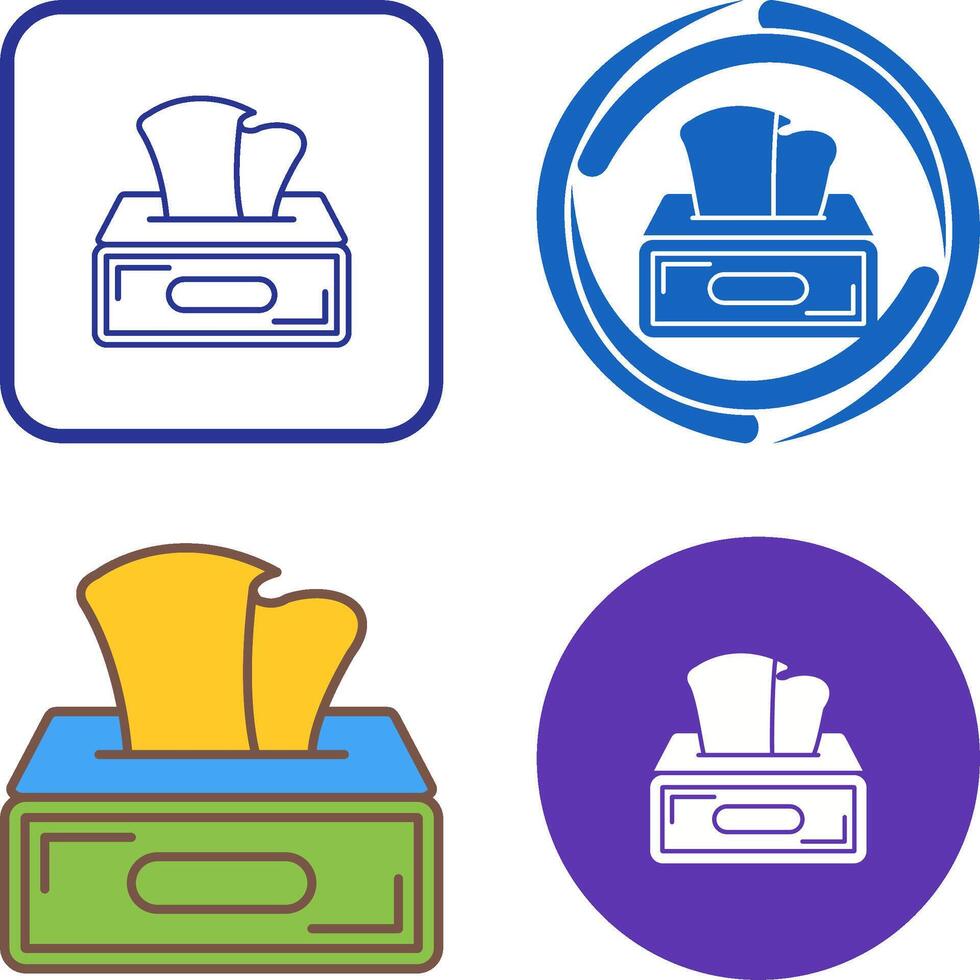 Tissue Box Icon Design vector