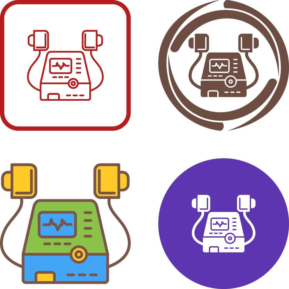 Defribillator Icon Design vector