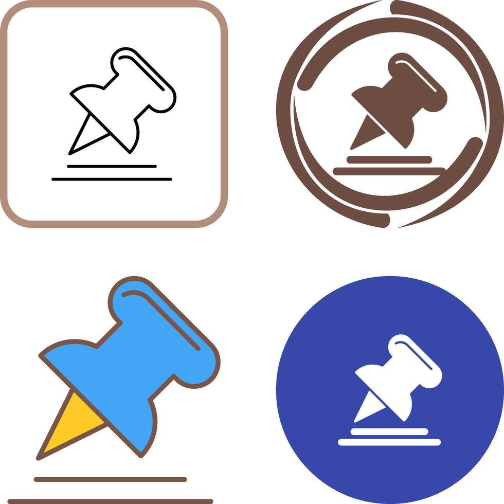 Pin Icon Design vector