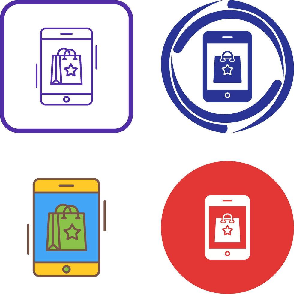 Online Shopping Icon Design vector