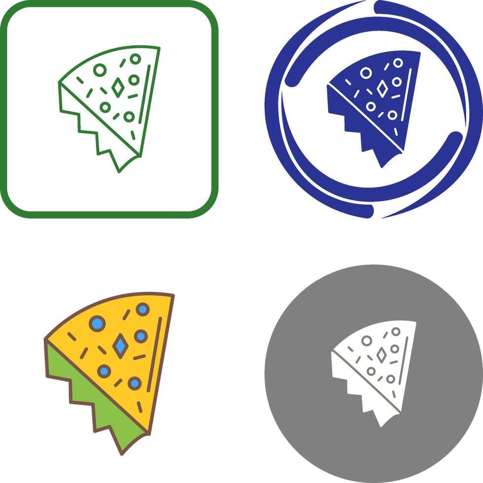 Pizza rebanada icono diseño vector