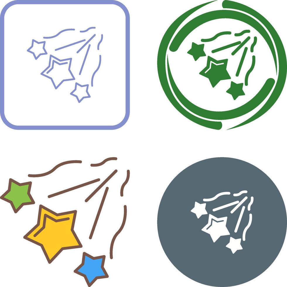 diseño de icono de estrellas fugaces vector