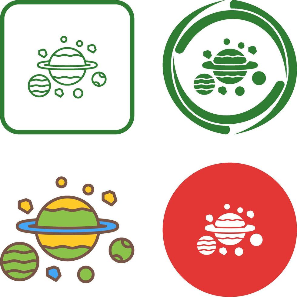 Planets Icon Design vector