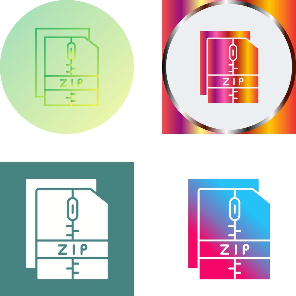 Zip File Icon Design vector