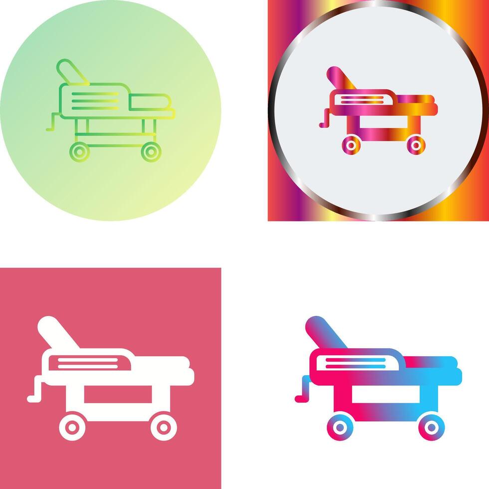 Hospital Bed Icon Design vector