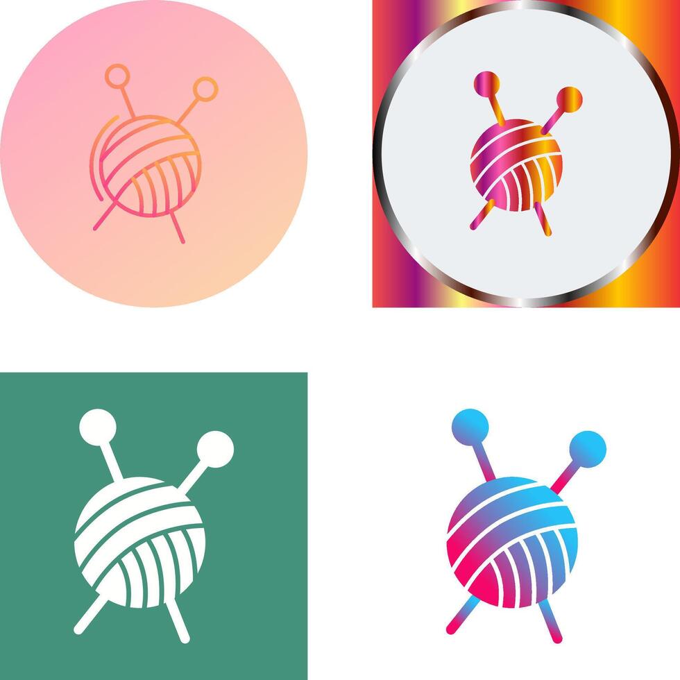 Knitting Icon Design vector