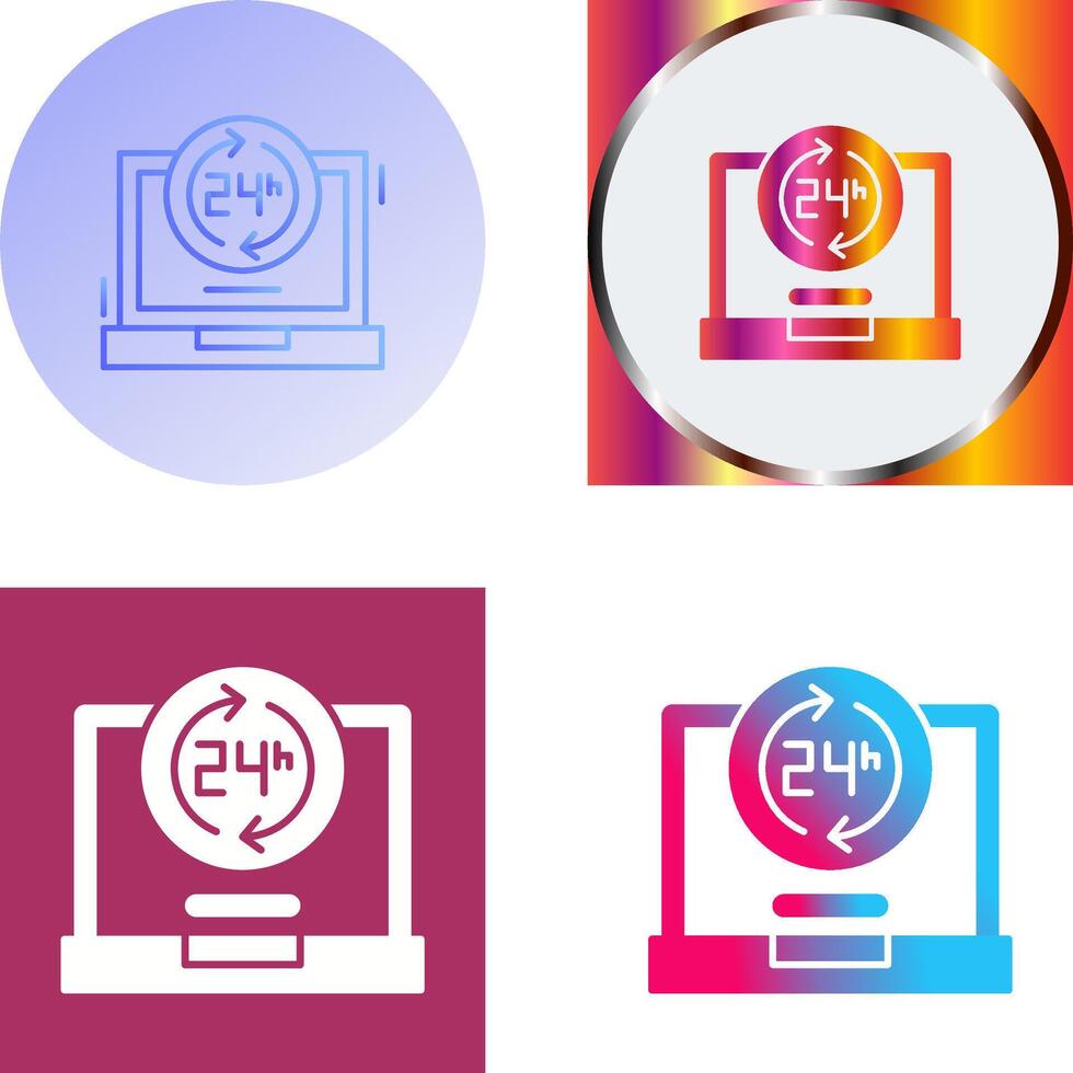 24 Hours Icon Design vector
