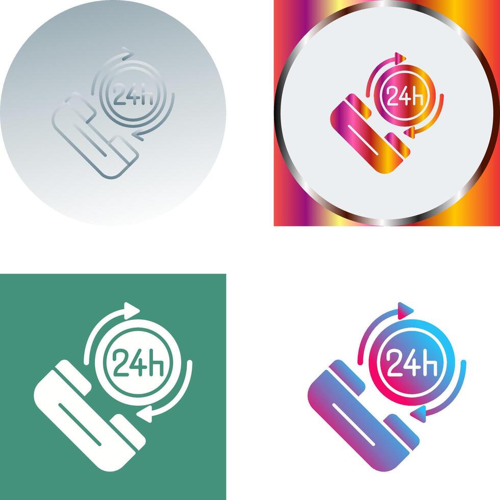 24h Icon Design vector