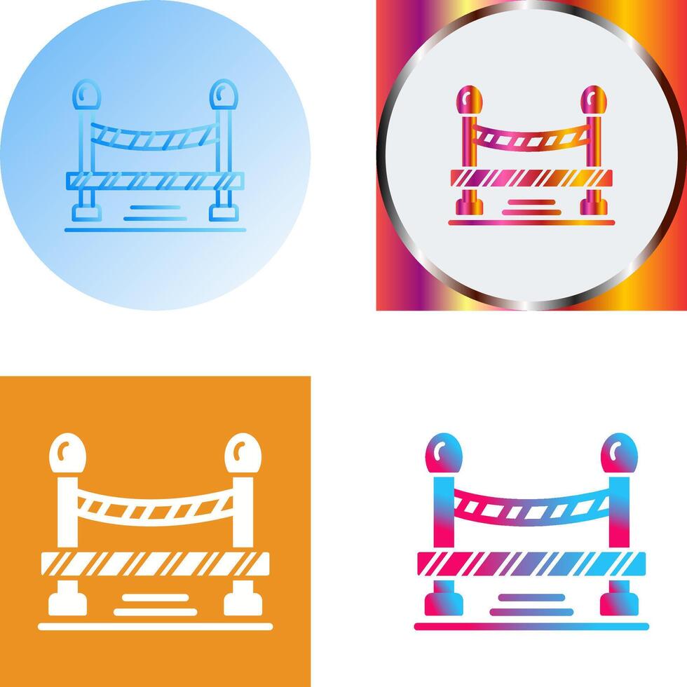 Do Not Cross Line Icon Design vector