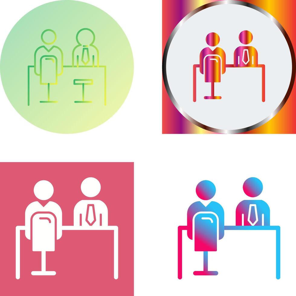 Employee Interview Icon Design vector