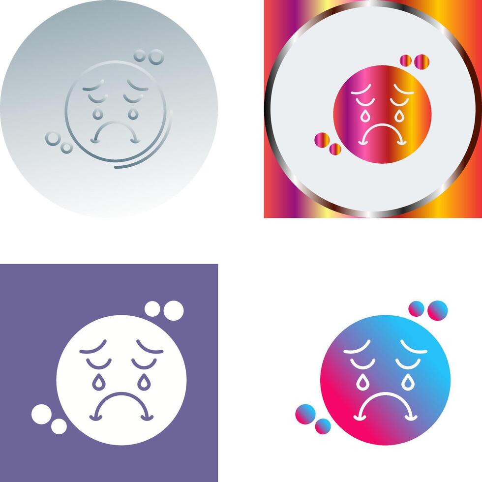 Unhappy Icon Design vector