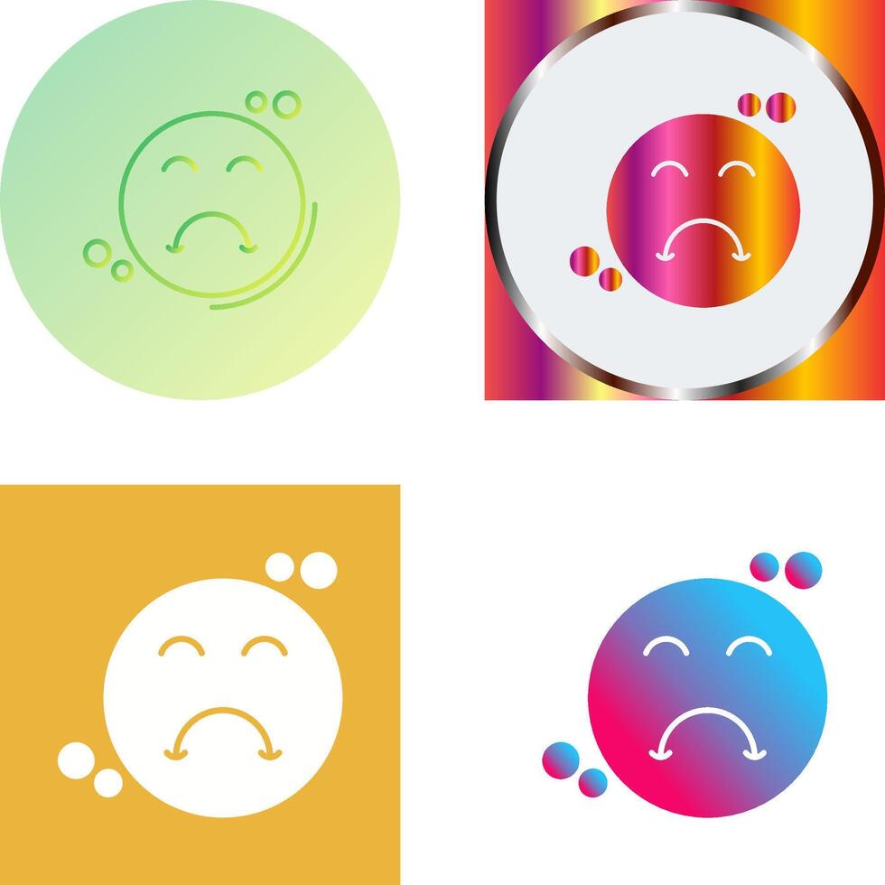 Upset Icon Design vector