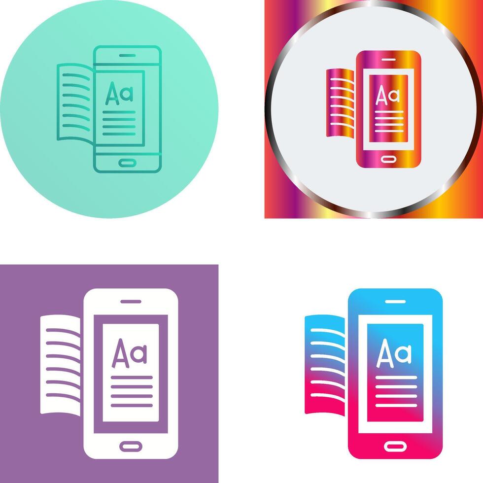 Ebook Icon Design vector
