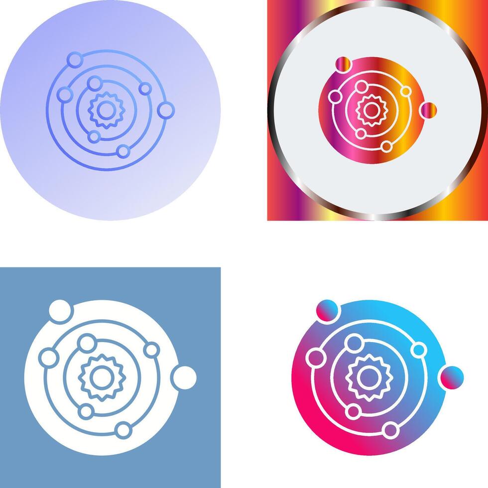 Solar System Icon Design vector