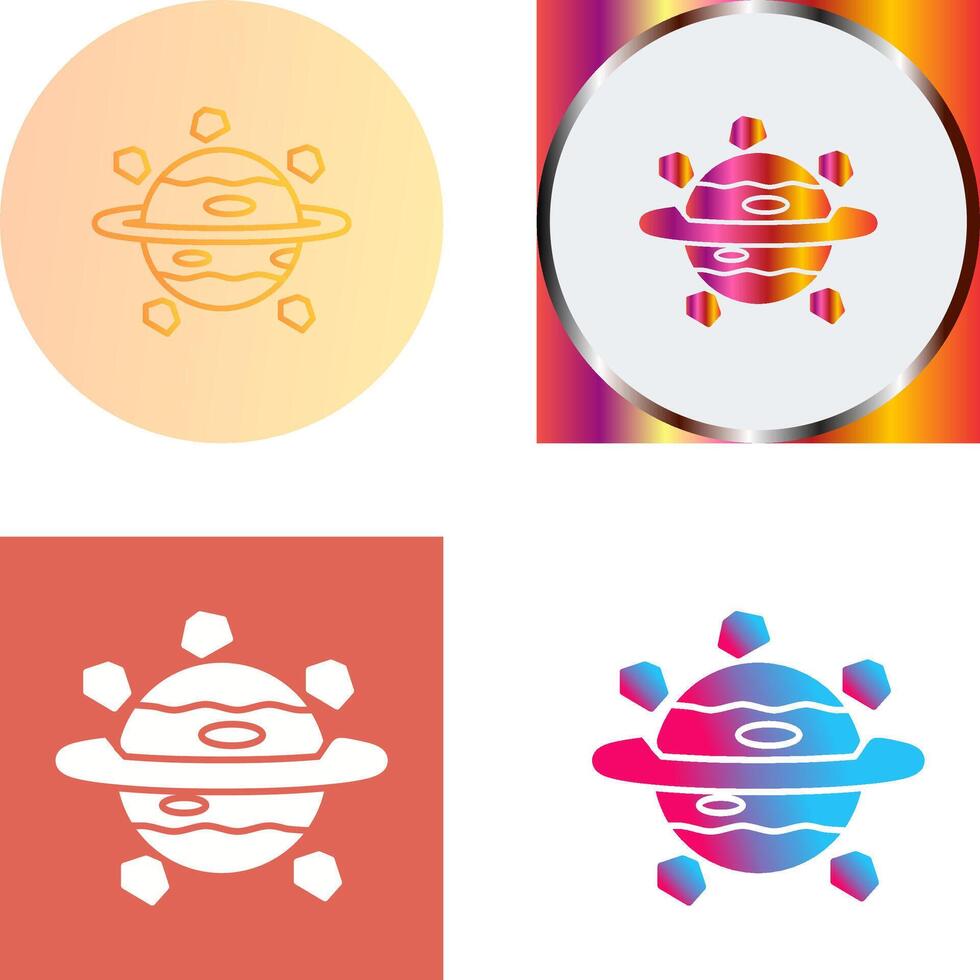 Saturn Icon Design vector