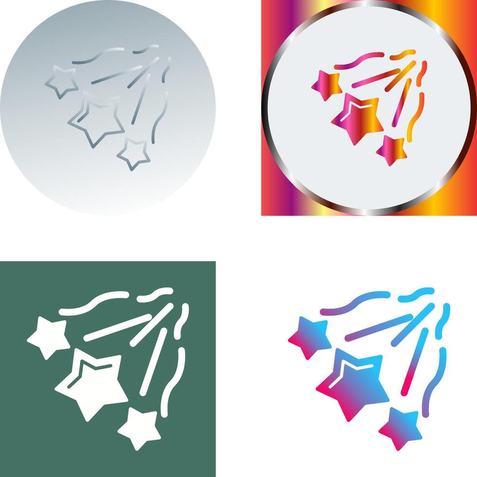 Falling Stars Icon Design vector