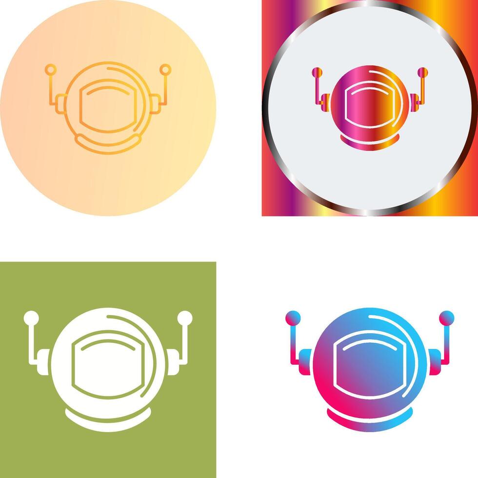 Astronaut Helmate Icon Design vector