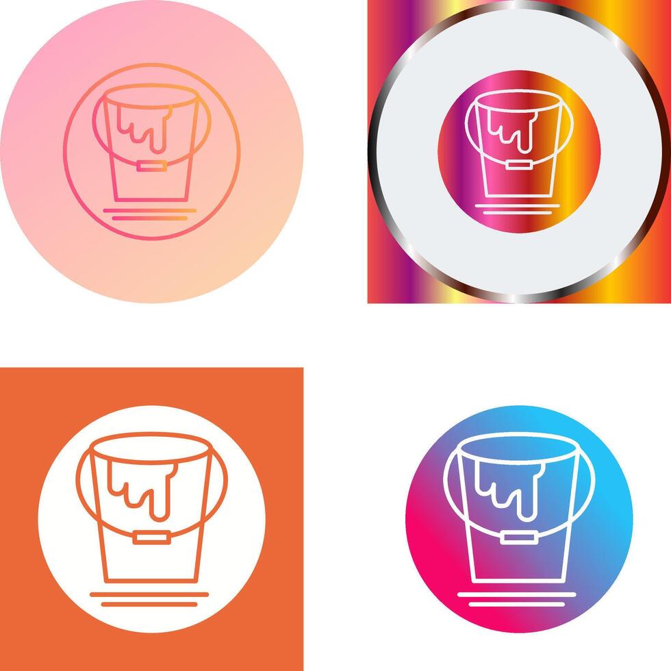 Paint Bucket Icon Design vector