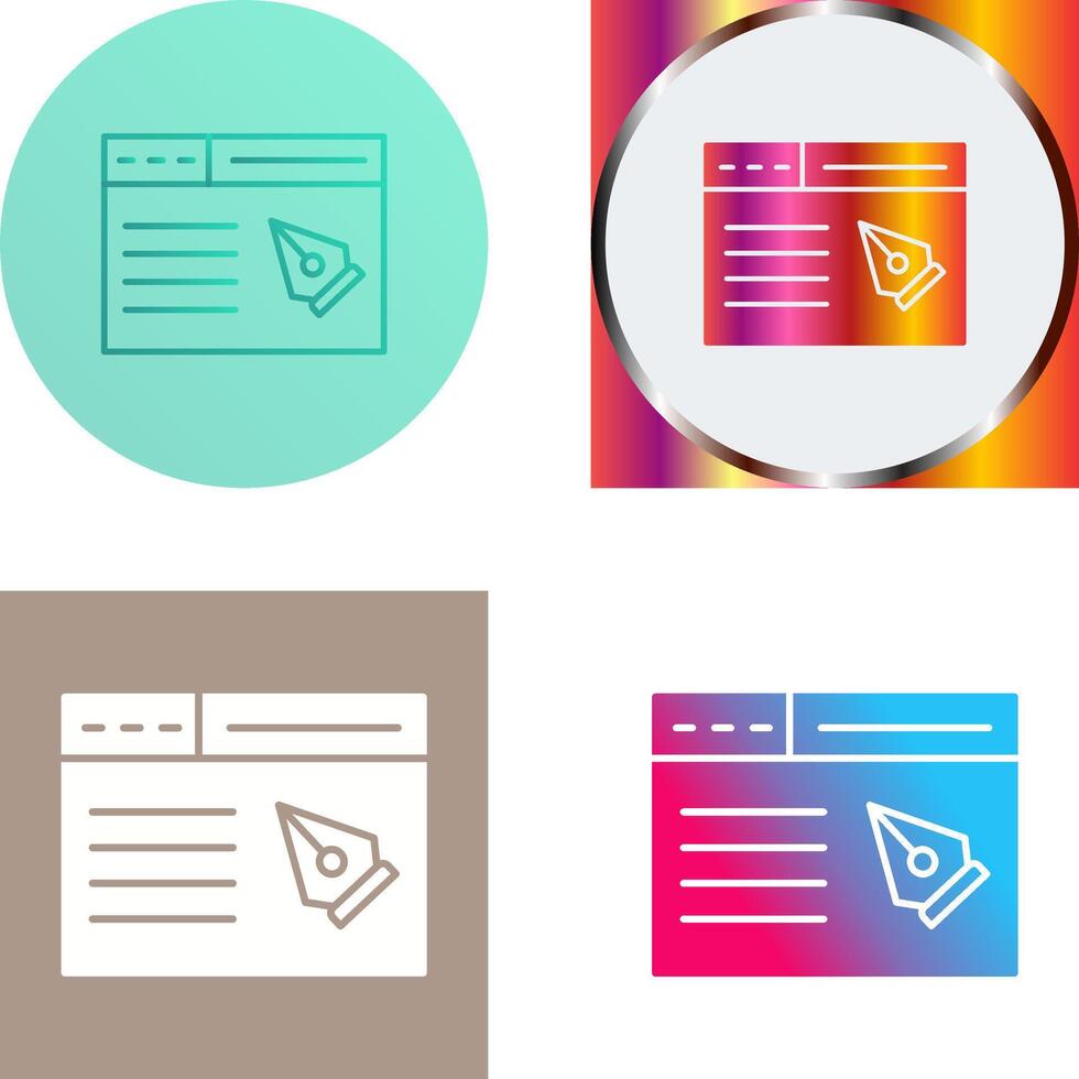 Web Page Icon Design vector