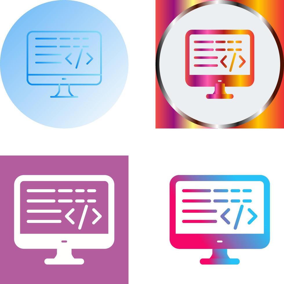 Coding Icon Design vector