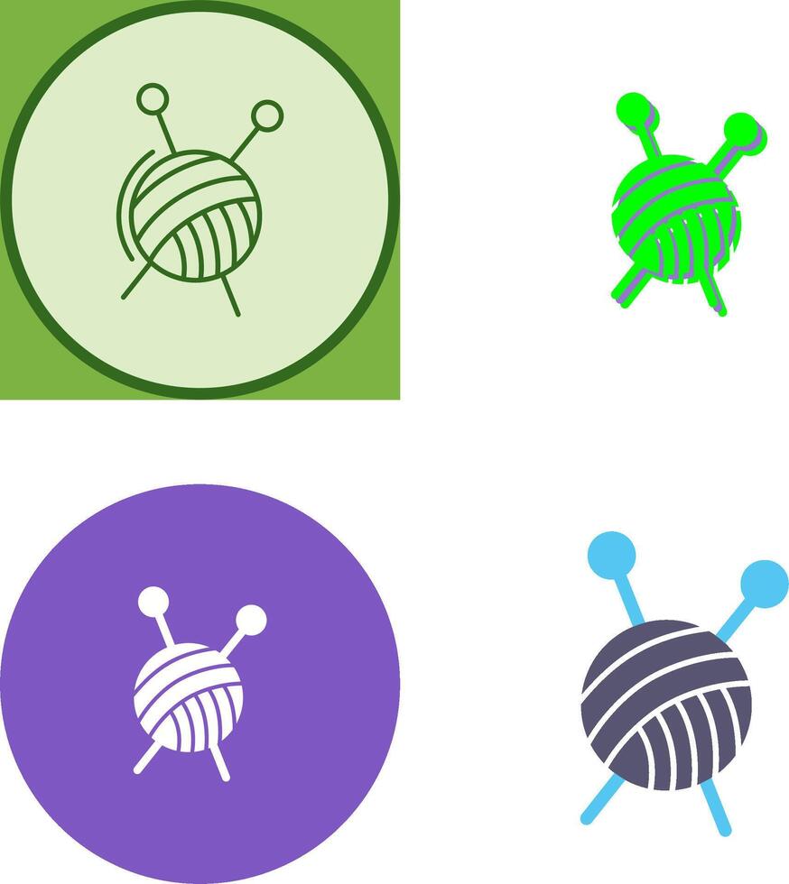 Knitting Icon Design vector