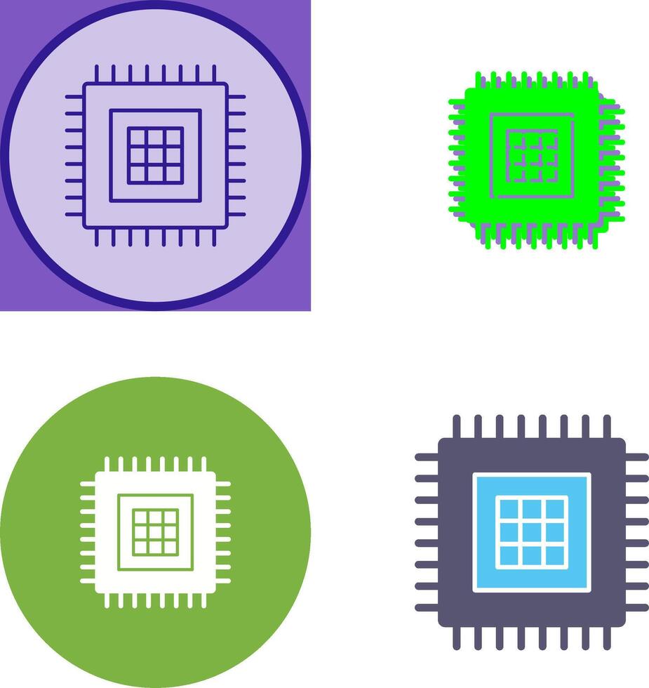 Processor Icon Design vector