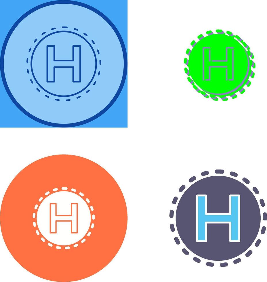 Helipad Icon Design vector