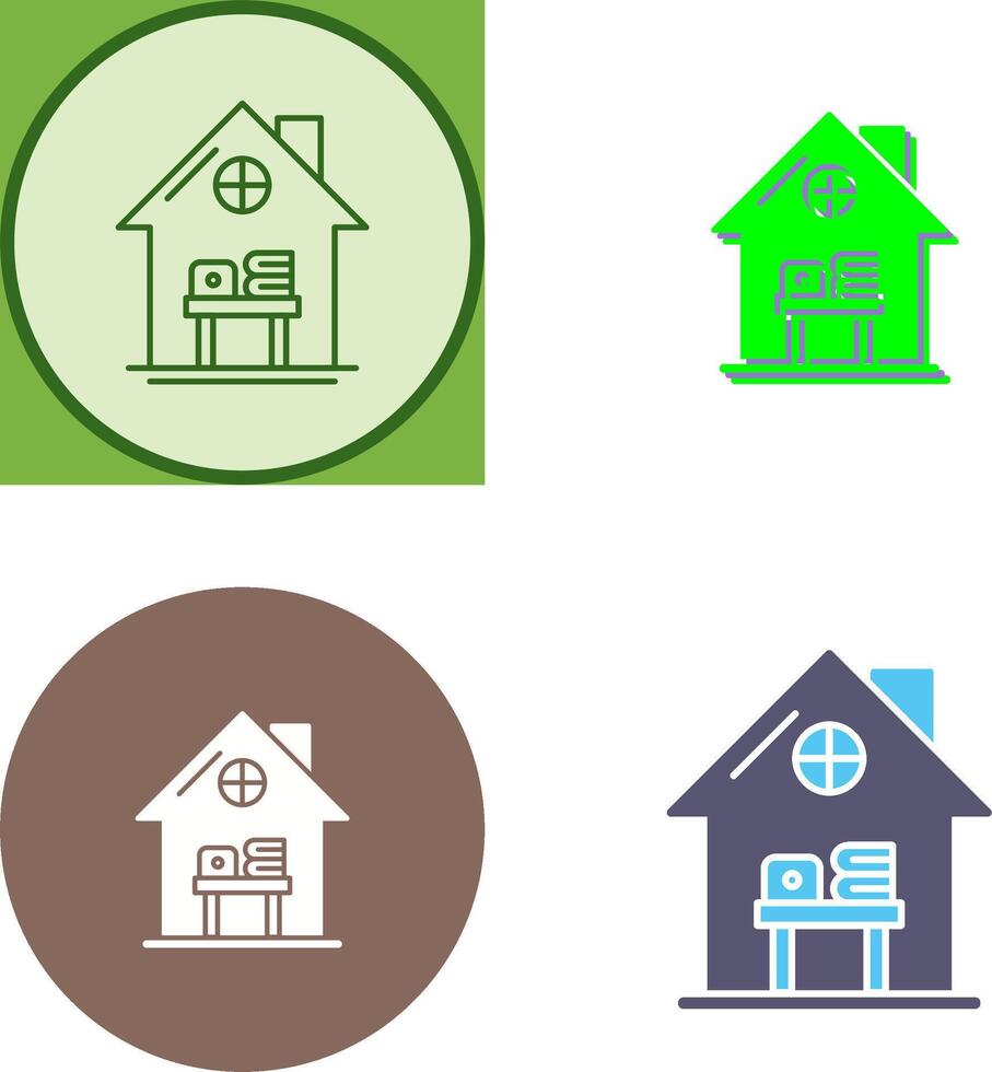 Home Work Place Icon Design vector