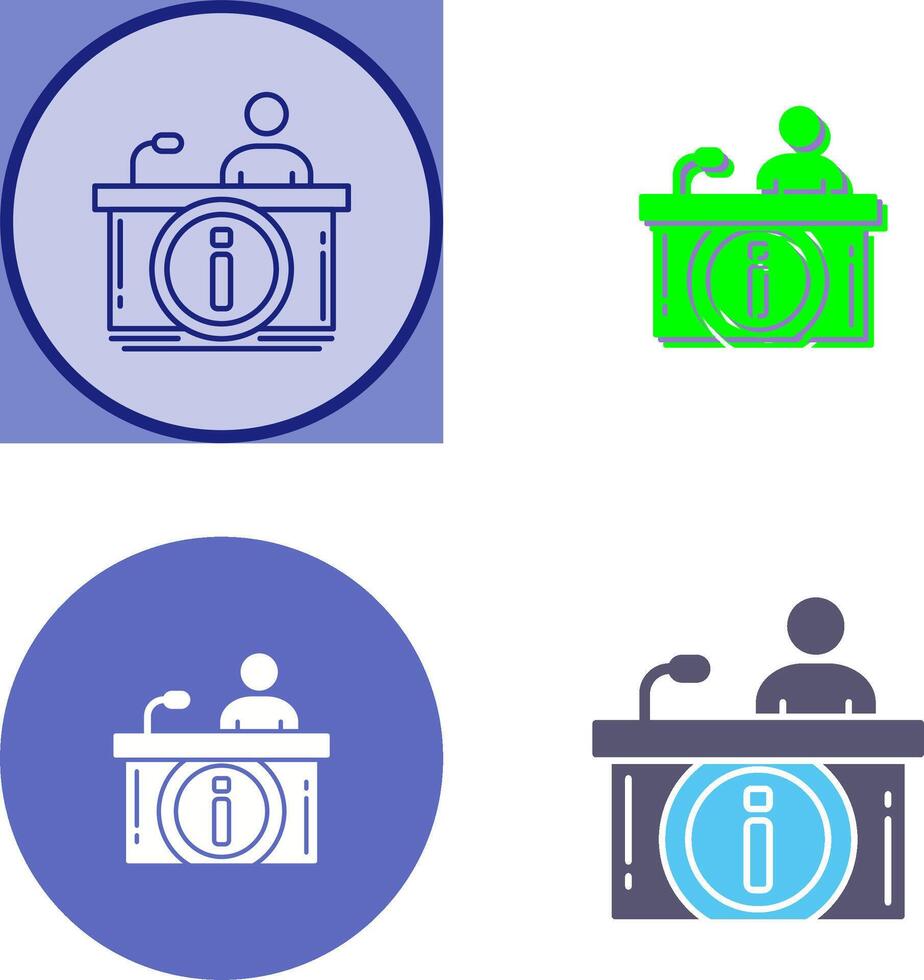 Information Desk Icon Design vector