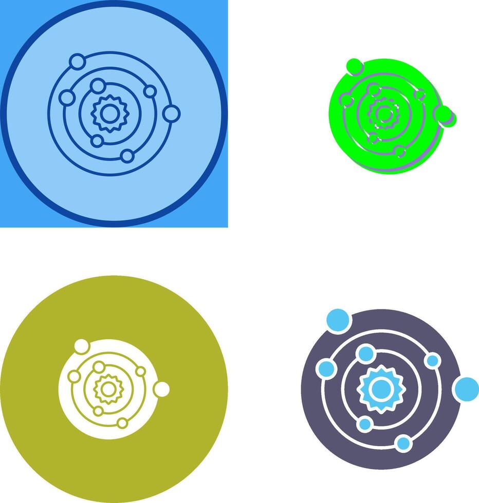Solar System Icon Design vector