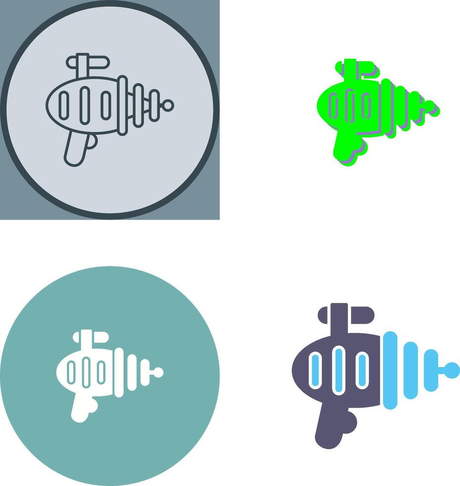 Laser Gun Icon Design vector