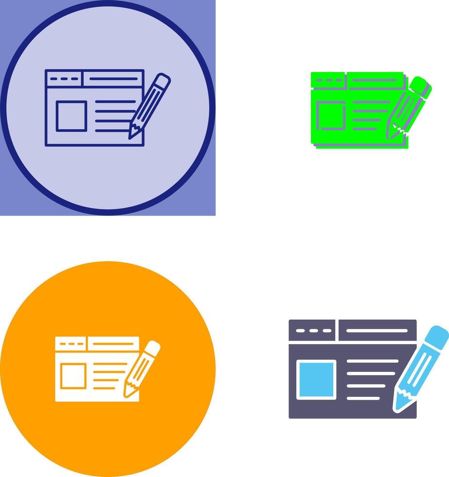 Web Page Icon Design vector