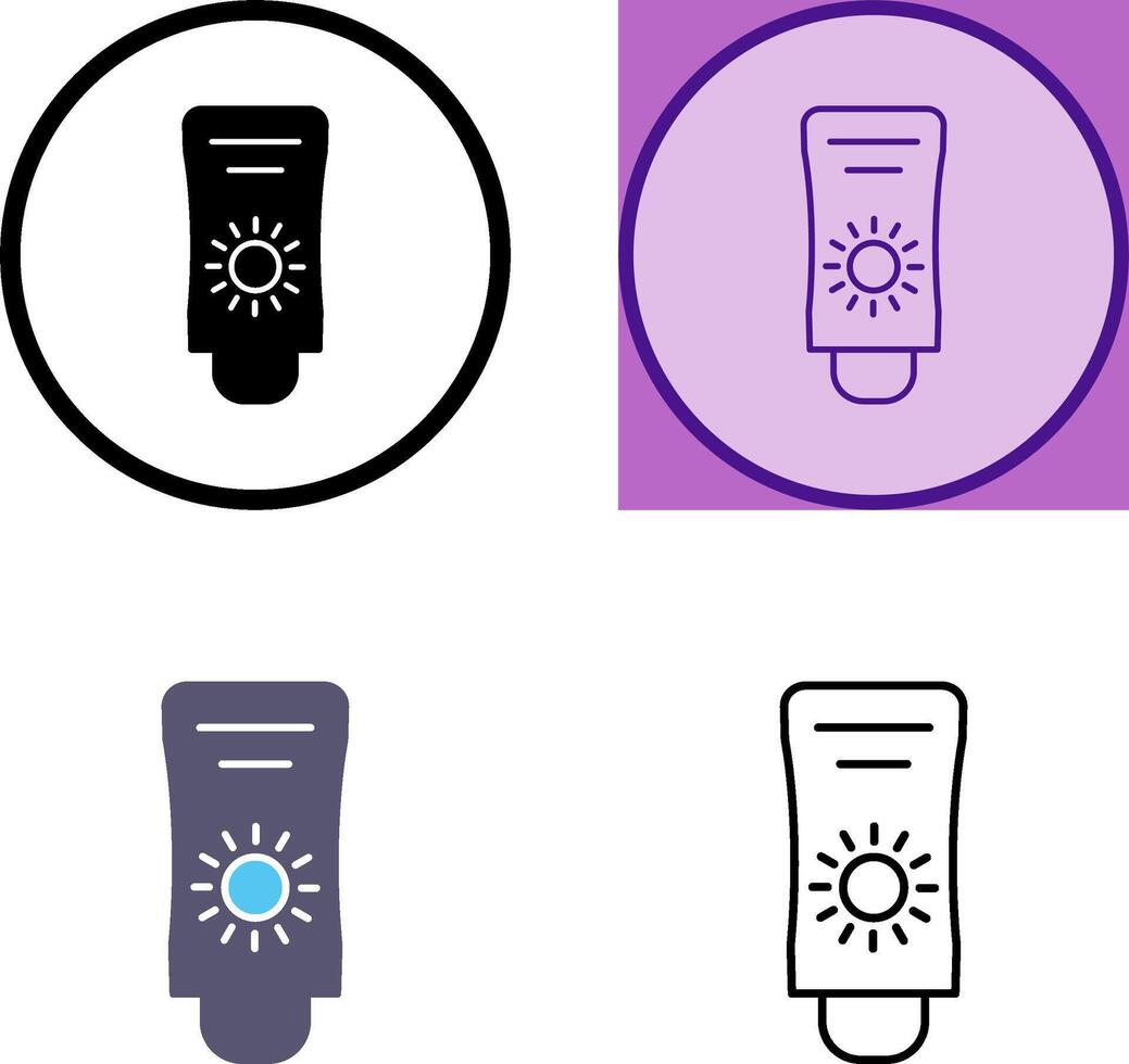 Sun Cream Icon Design vector