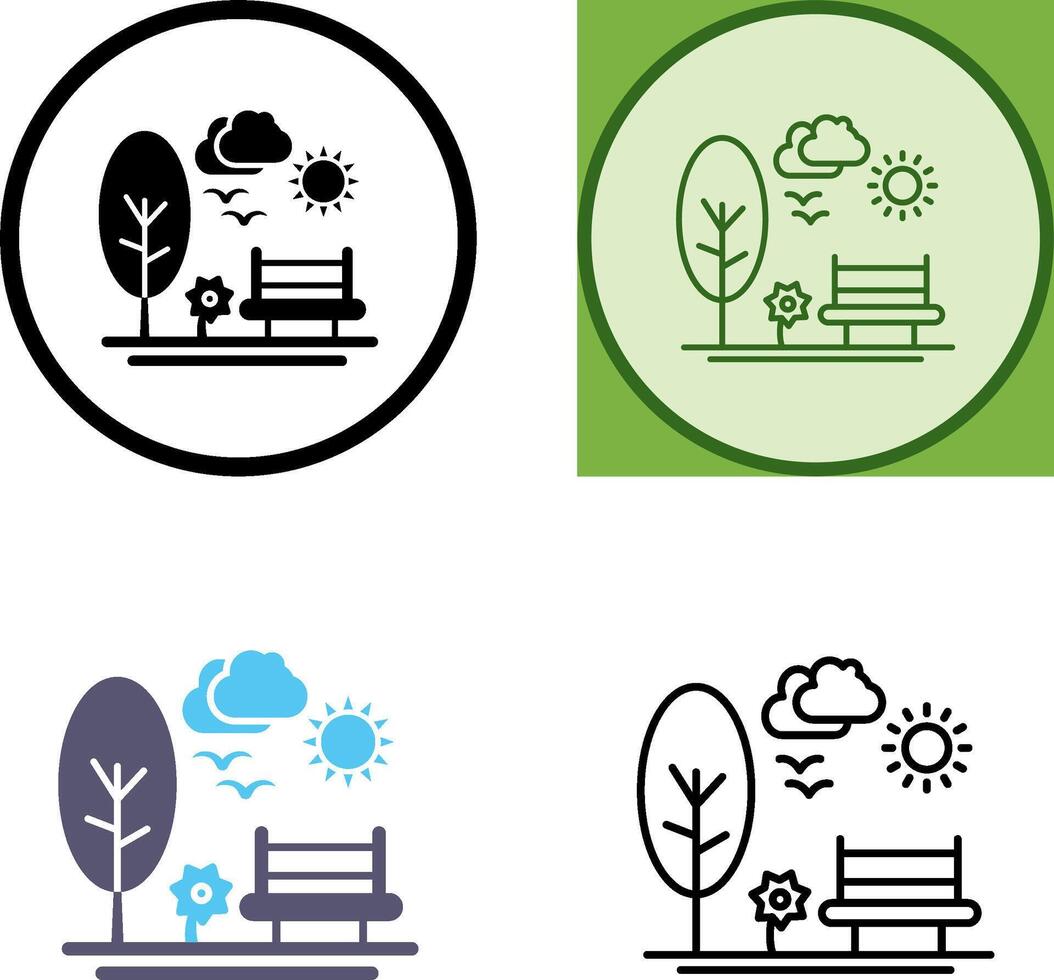 Park Icon Design vector