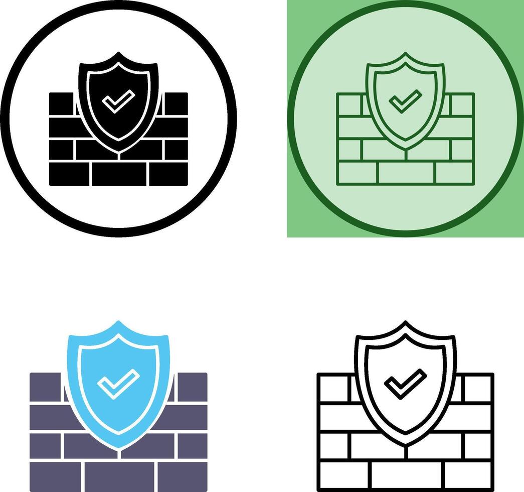 FireWall Icon Design vector