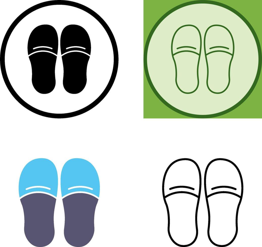 Slippers Icon Design vector