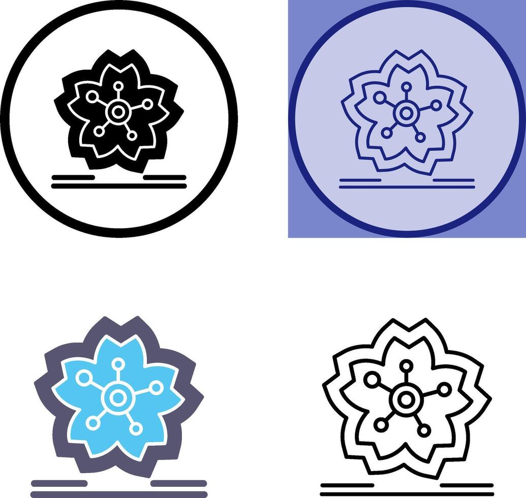 Cherry Blossom Icon Design vector