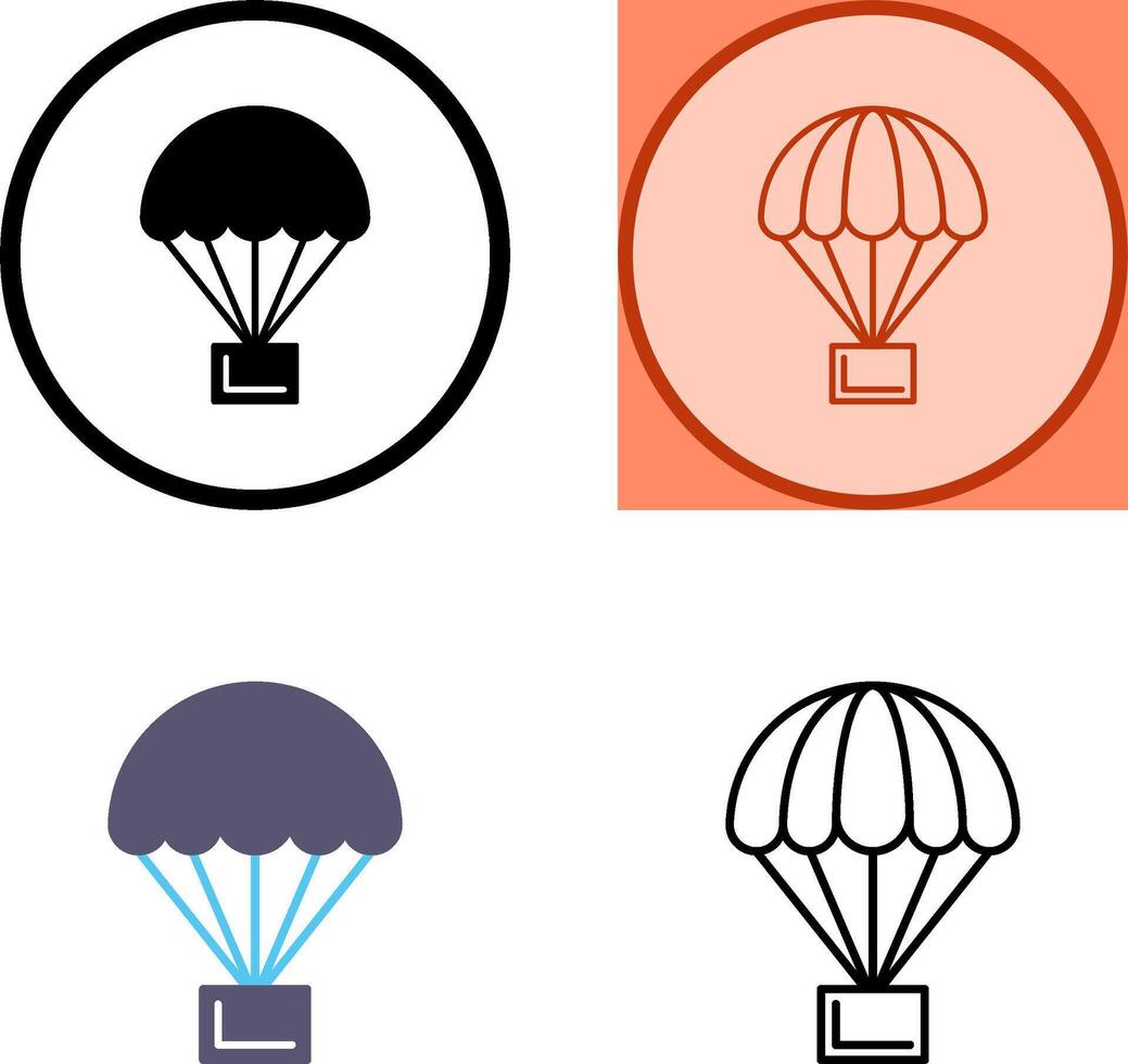 Parachute Icon Design vector
