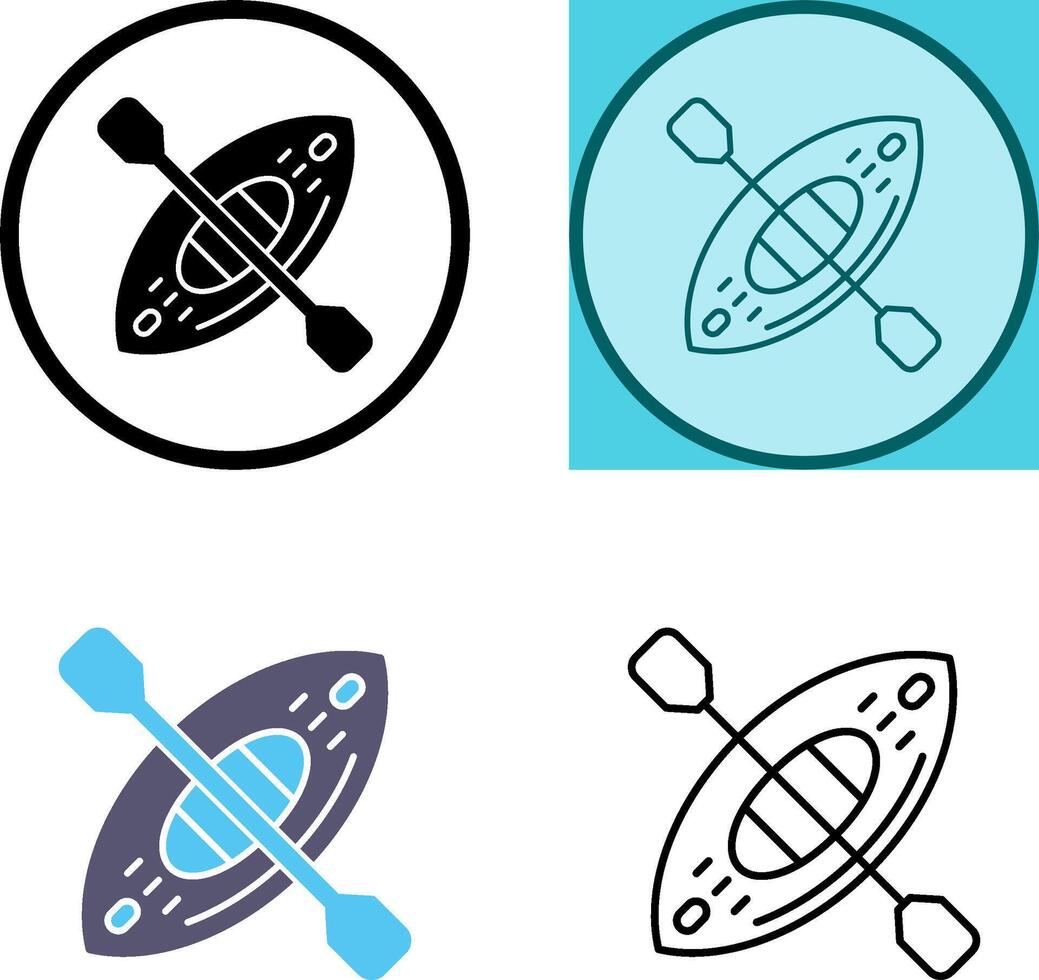 Kayak Icon Design vector