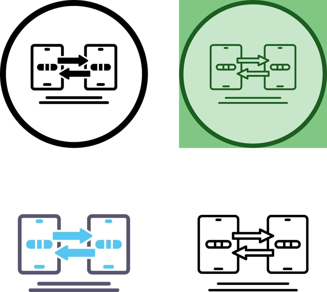 Data Synchronization Icon Design vector