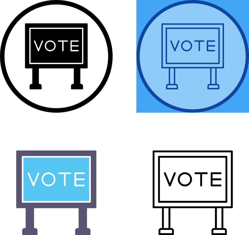 Billboard Icon Design vector