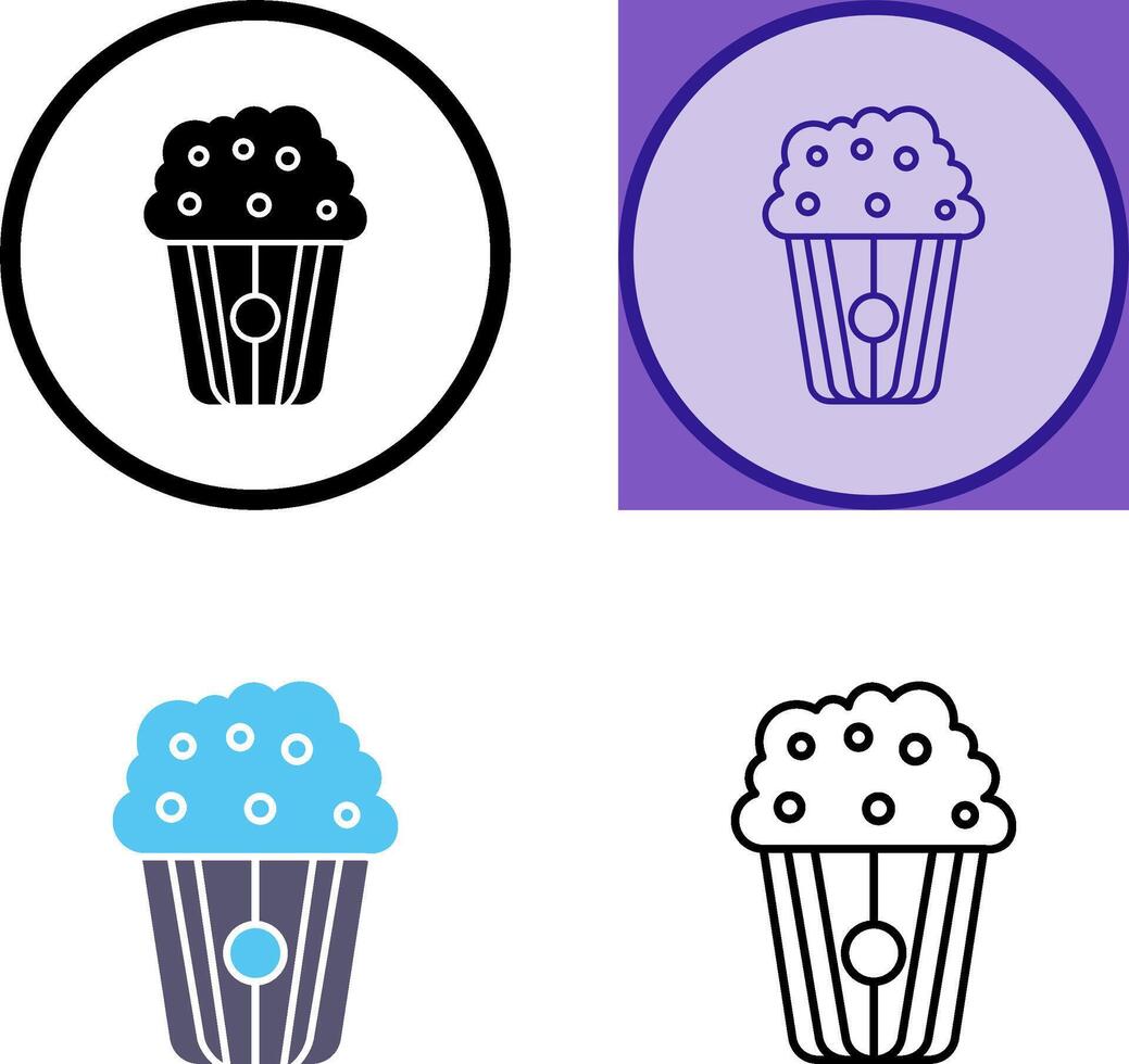 Pop corn Icon Design vector