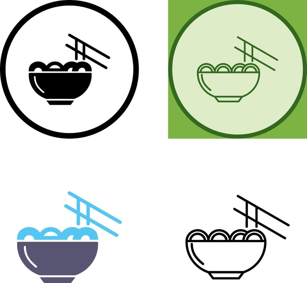Chinese food Icon Design vector