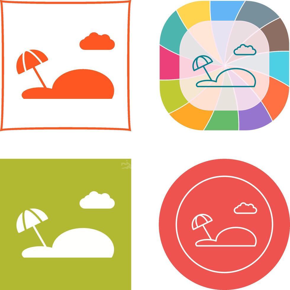 Beach Icon Design vector