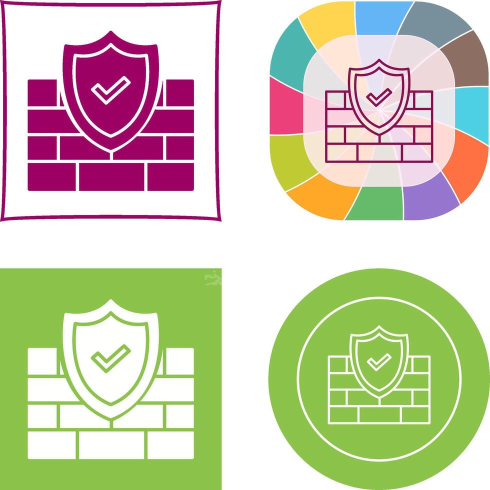 FireWall Icon Design vector