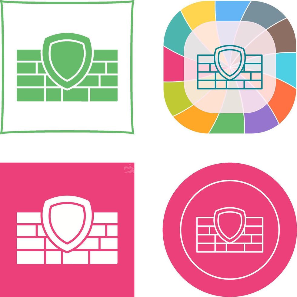 Firewall Icon Design vector