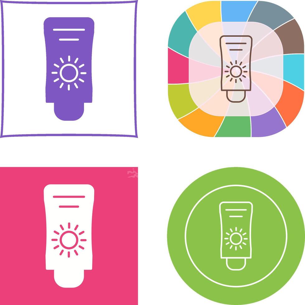 Sun Cream Icon Design vector