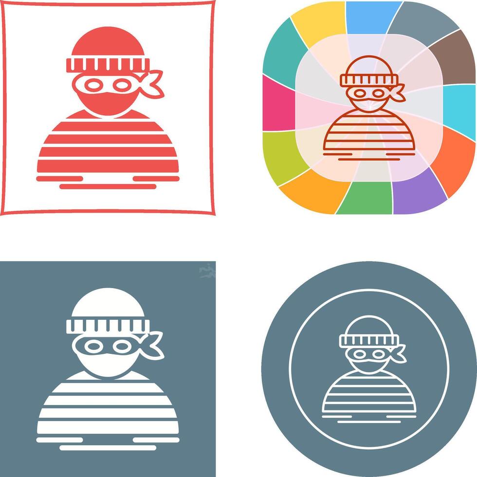 Thief Icon Design vector