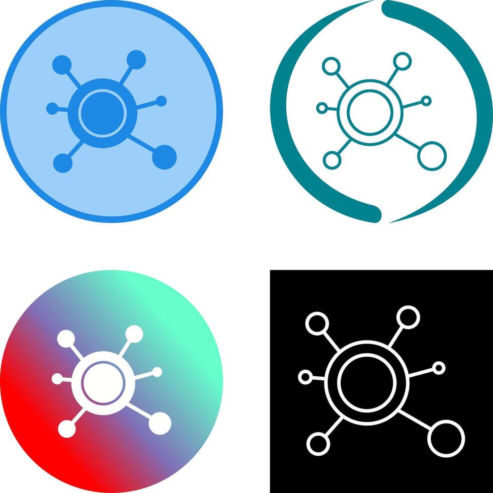 Molecule Icon Design vector