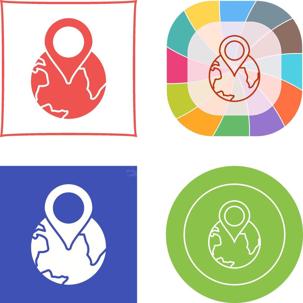 World tour Icon Design vector